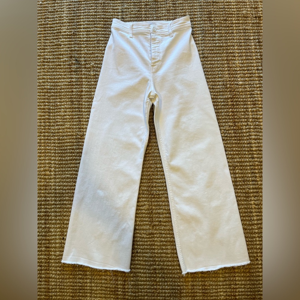 Pistola White Wide-Leg High Rise Jeans / Pants